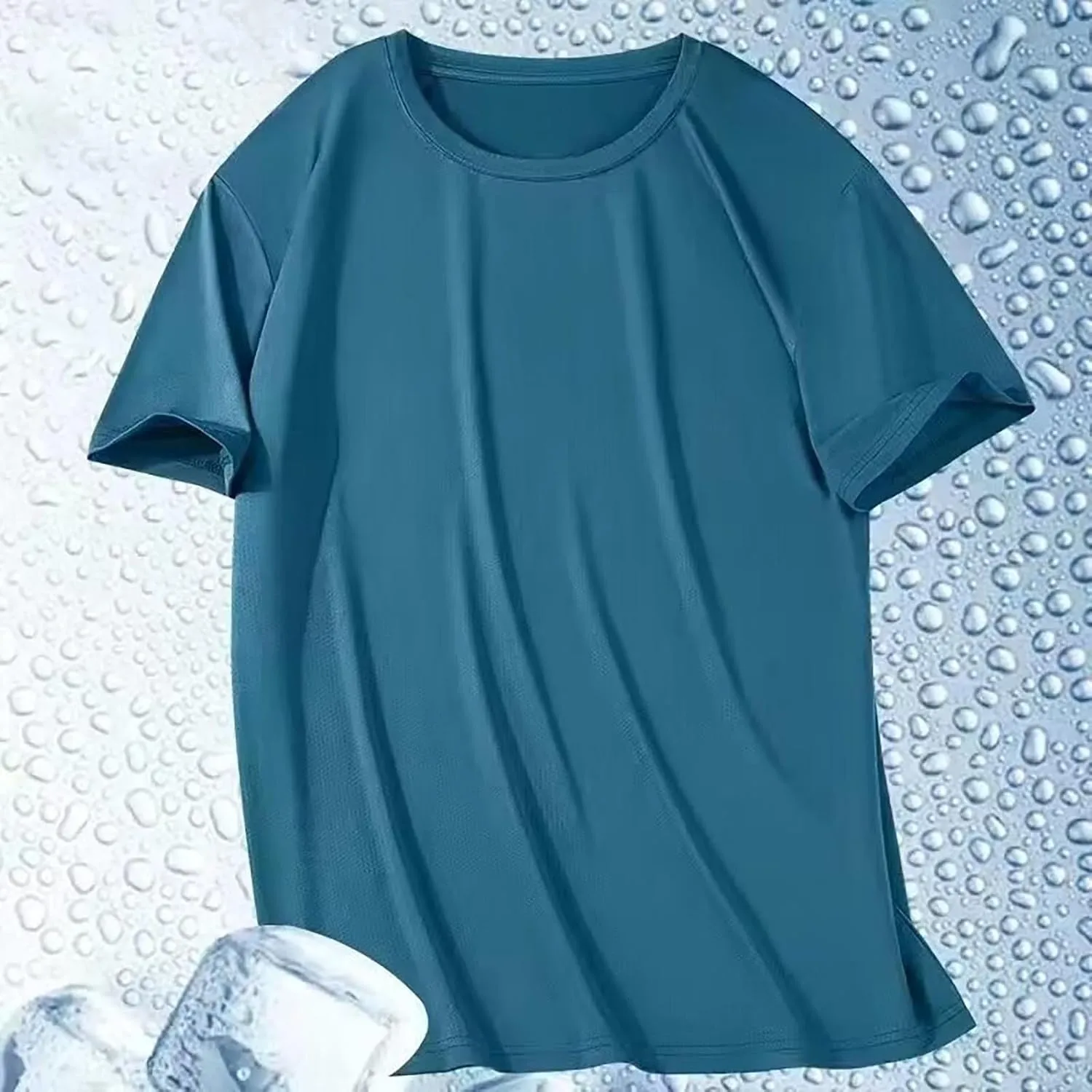 Men's Mesh Breathable T-Shirts Lightweight Moisture Wicking Short Sleeve Crew Neck Tee Loose Gym Workout Running Tops
