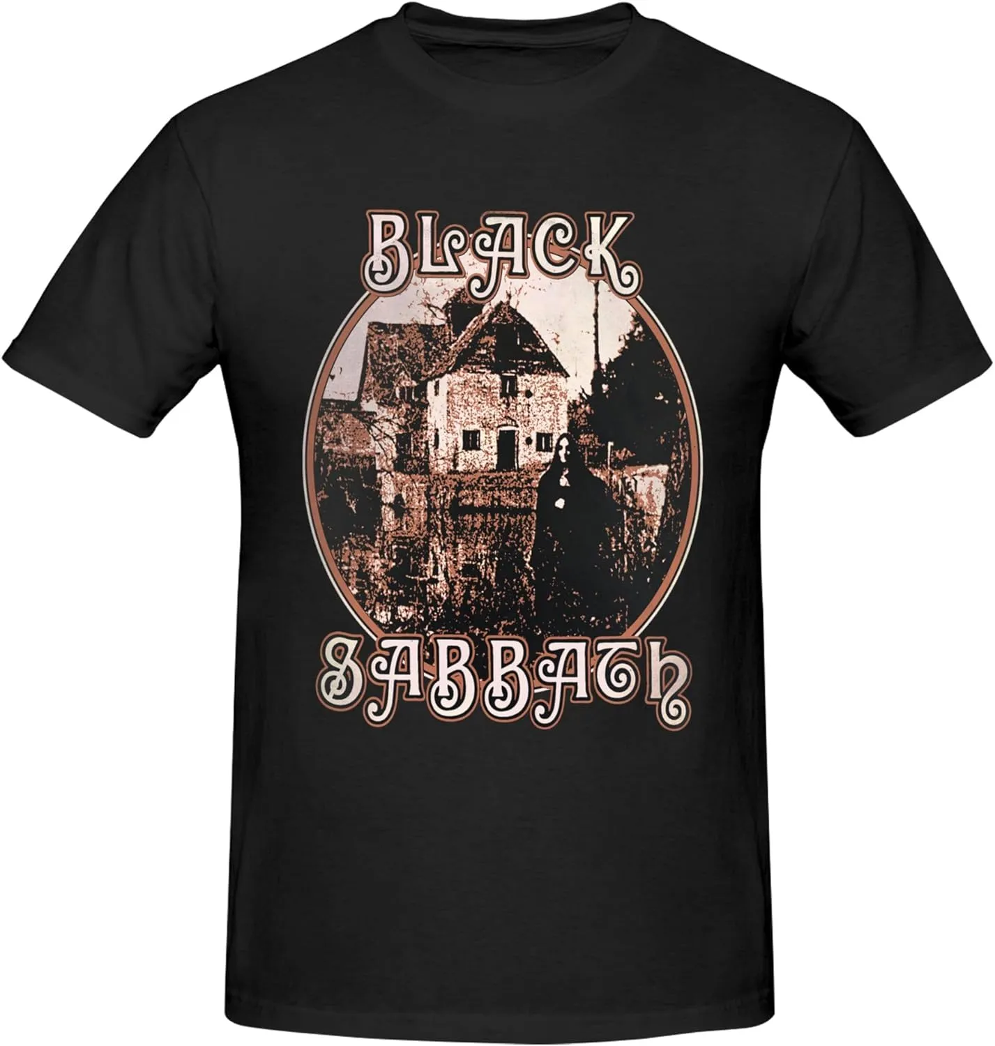 Mens T-Shirts Short Sleeve Fashion Tee Crewneck Top Clothing Black