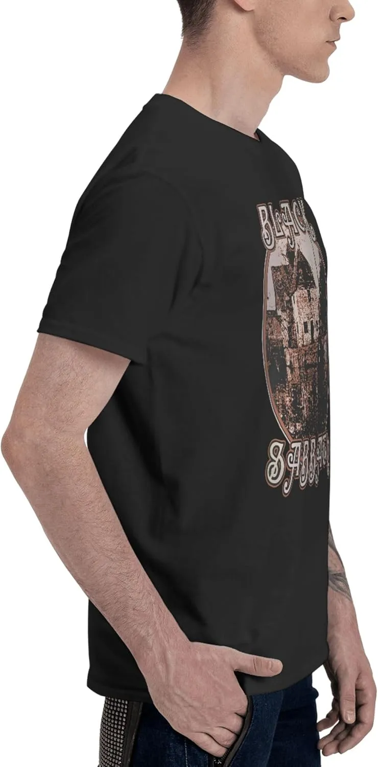 Mens T-Shirts Short Sleeve Fashion Tee Crewneck Top Clothing Black