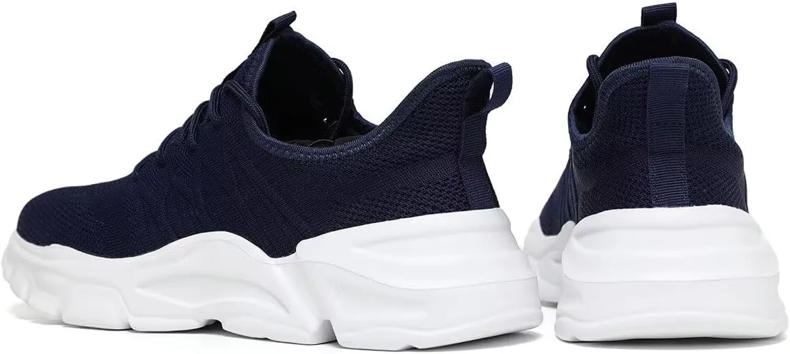 Mens Walking Shoes Running Tennis Sneakers Mesh Lightweight Breathable Trainers Casual Comfortable Soft Sole Work Gym