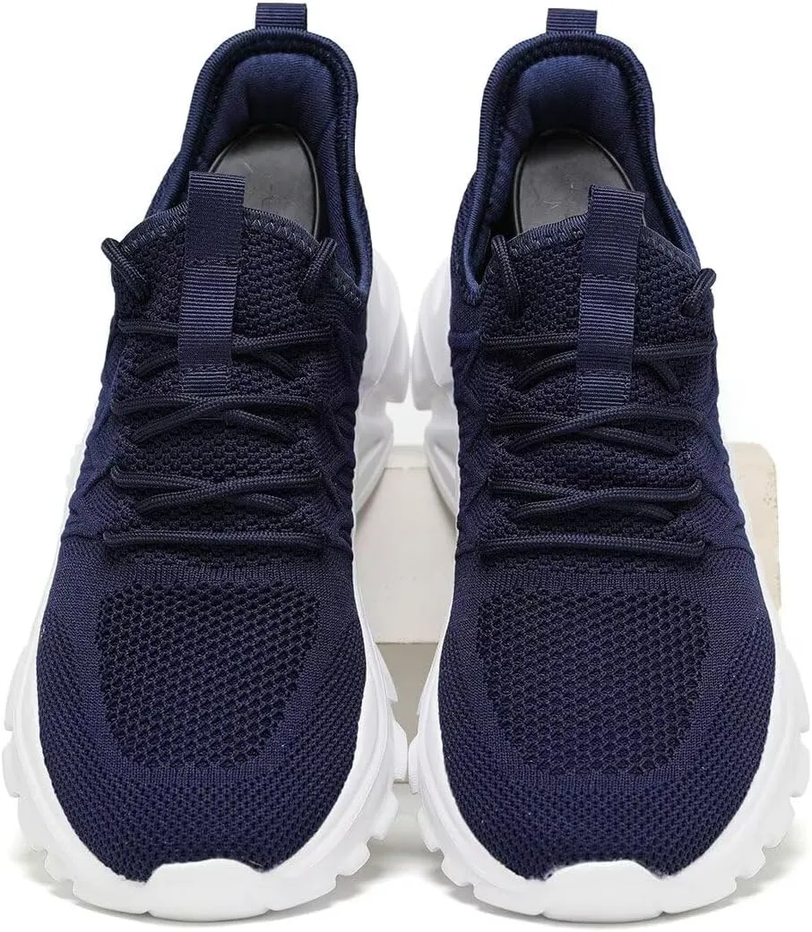 Mens Walking Shoes Running Tennis Sneakers Mesh Lightweight Breathable Trainers Casual Comfortable Soft Sole Work Gym