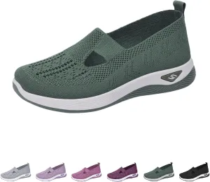 Orthopedic Shoes for Women 2024 Woven Slip on Walking Shoes Arch Support Diabetic Breathable Soft Shoes Lightweight Sneakers