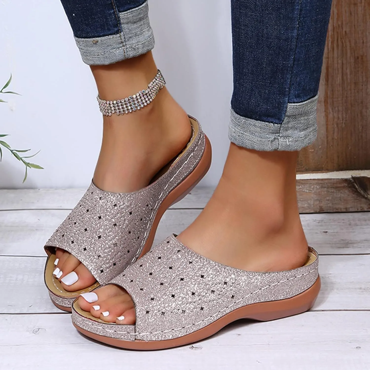 Orthotic Slippers with Back Orthotic Womens Strappy Sandals Orthopedic Sandalias OrtopDicas De Mujer Orthopedic Extra Wide Sandals for Women Wide Width Comfortable Sandals for Women Dressy