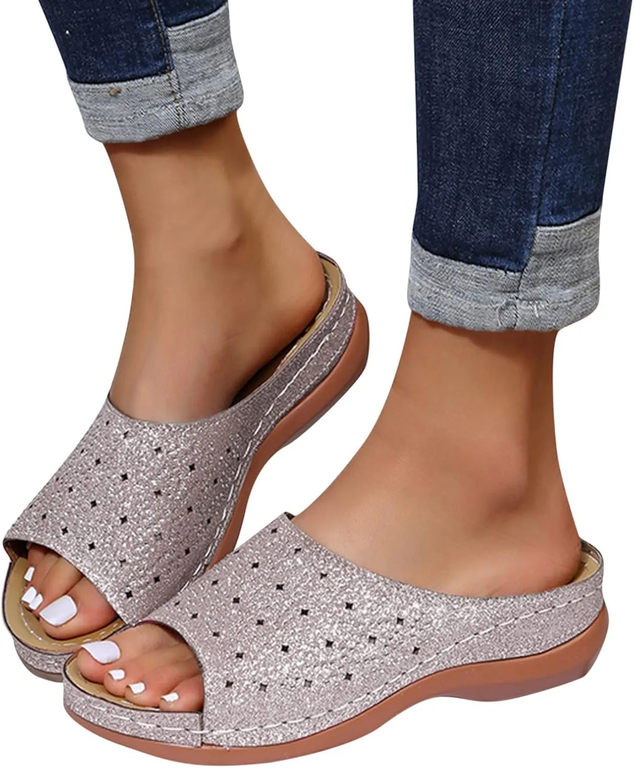 Orthotic Slippers with Back Orthotic Womens Strappy Sandals Orthopedic Sandalias OrtopDicas De Mujer Orthopedic Extra Wide Sandals for Women Wide Width Comfortable Sandals for Women Dressy