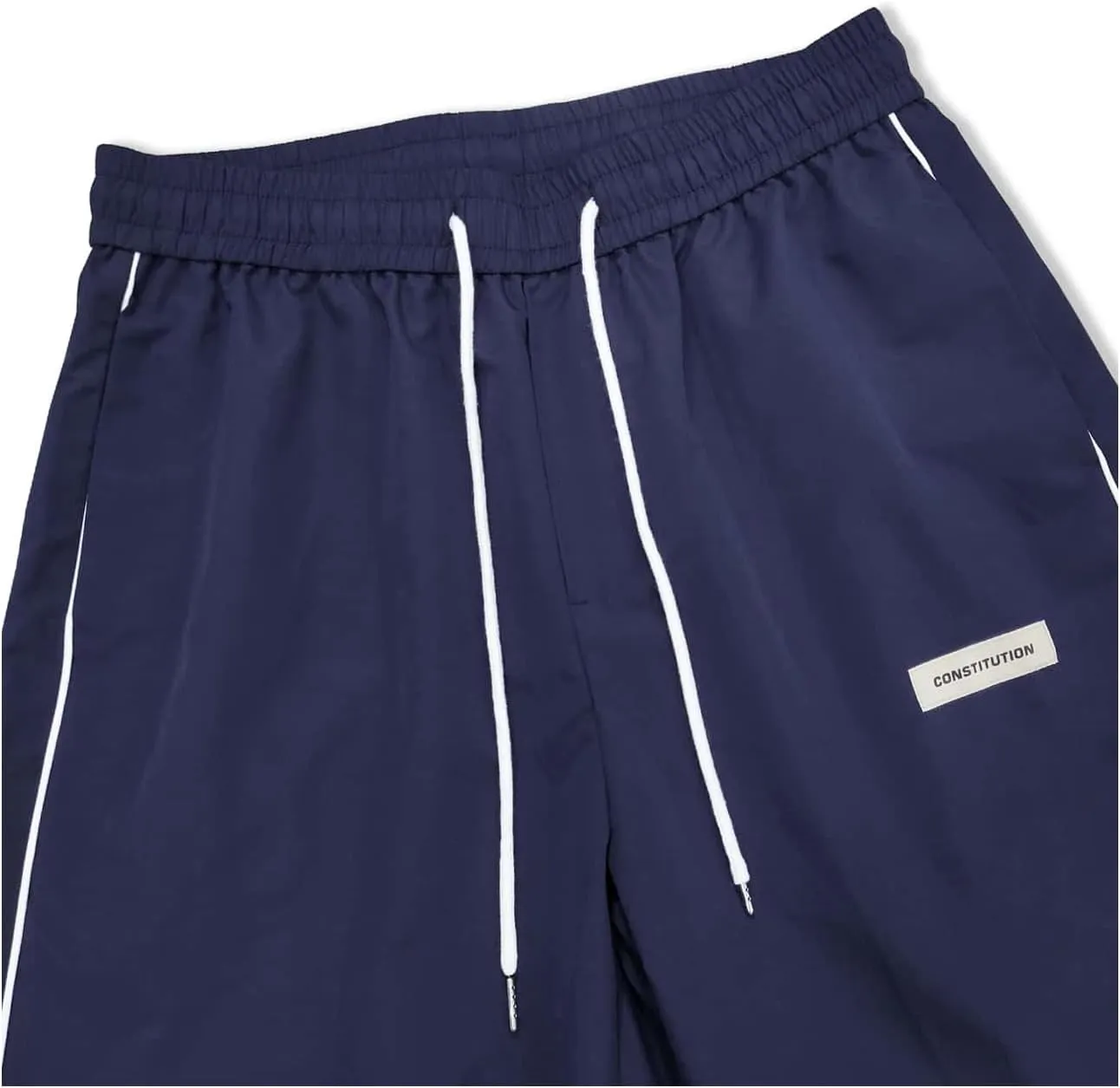 OYOANGLE Men's Letter Patched Drawstring Waisted Cargo Pants Seam Side Loose Fit Sports Joggers