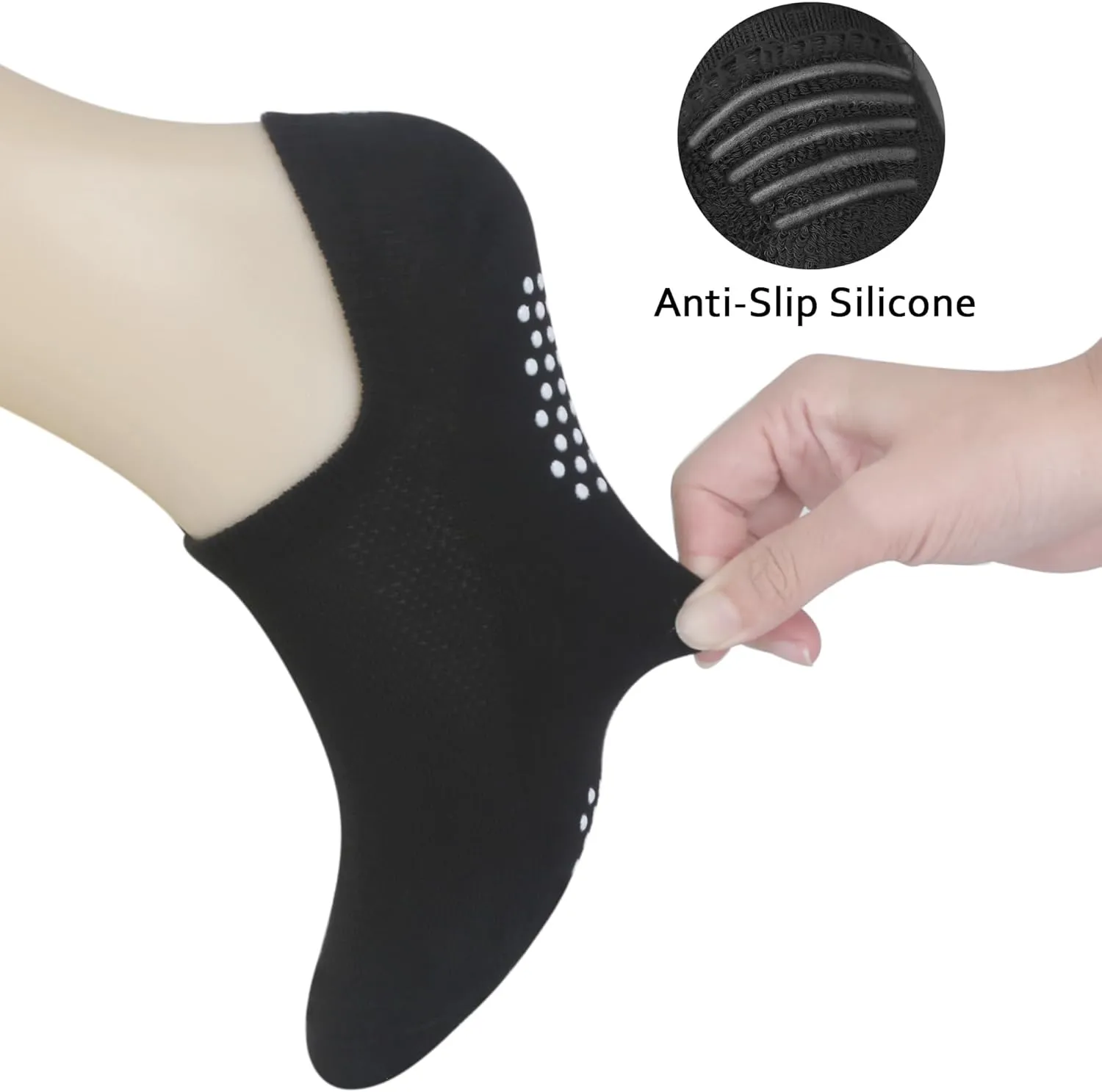 Pilates Socks Non Slip: Women Grip Socks for Yoga Barre Hospital House