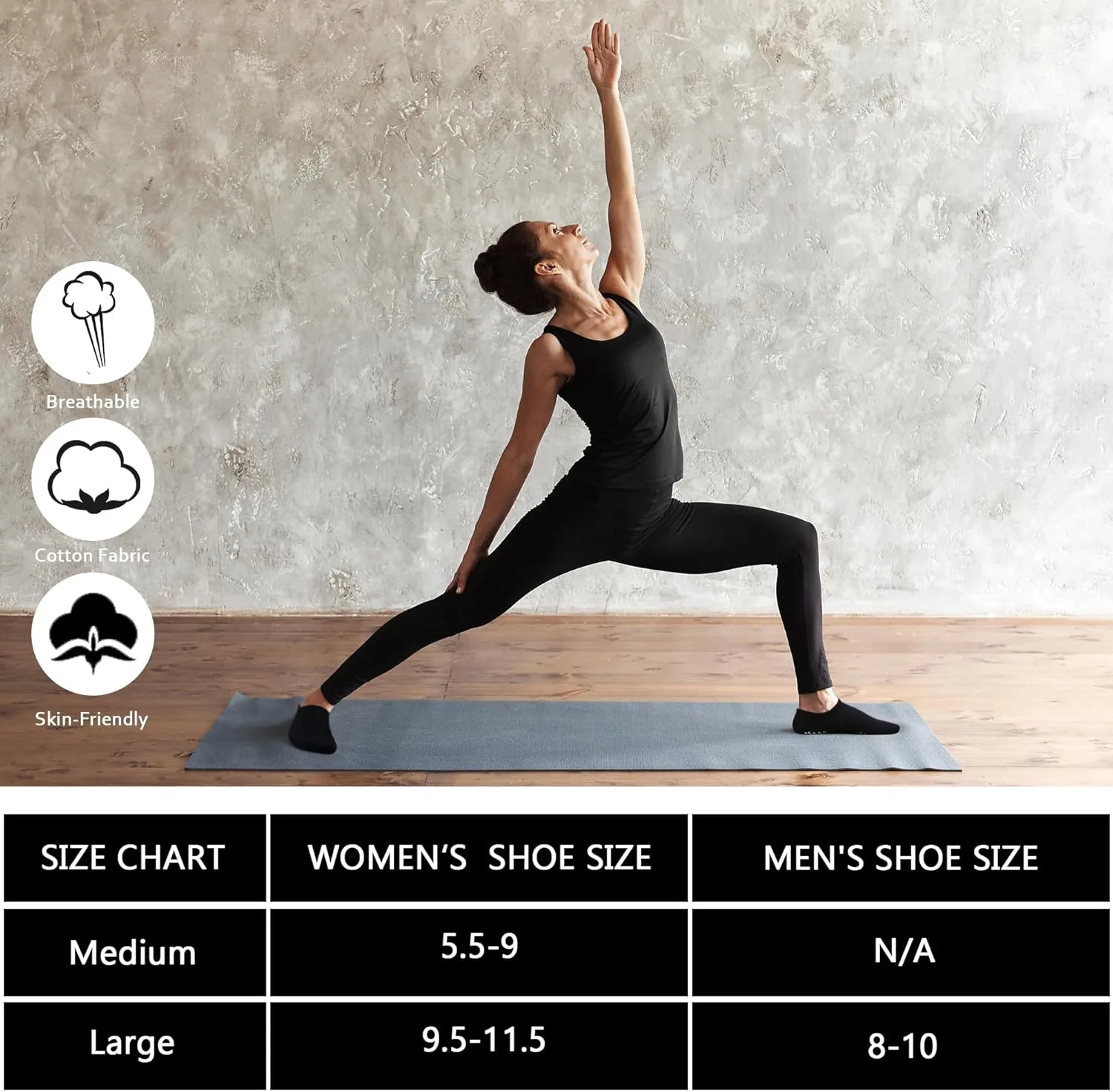 Pilates Socks Non Slip: Women Grip Socks for Yoga Barre Hospital House