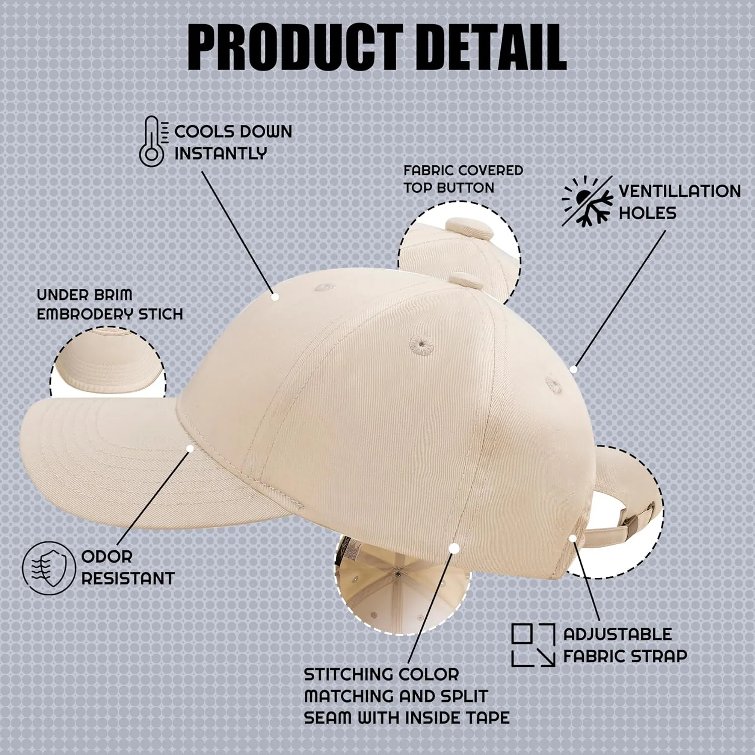 Regular Baseball Cap for Men & Women | Adjustable Plain Hat for Sun Protection, Unisex Classic Sports Cap with Custom Fit
