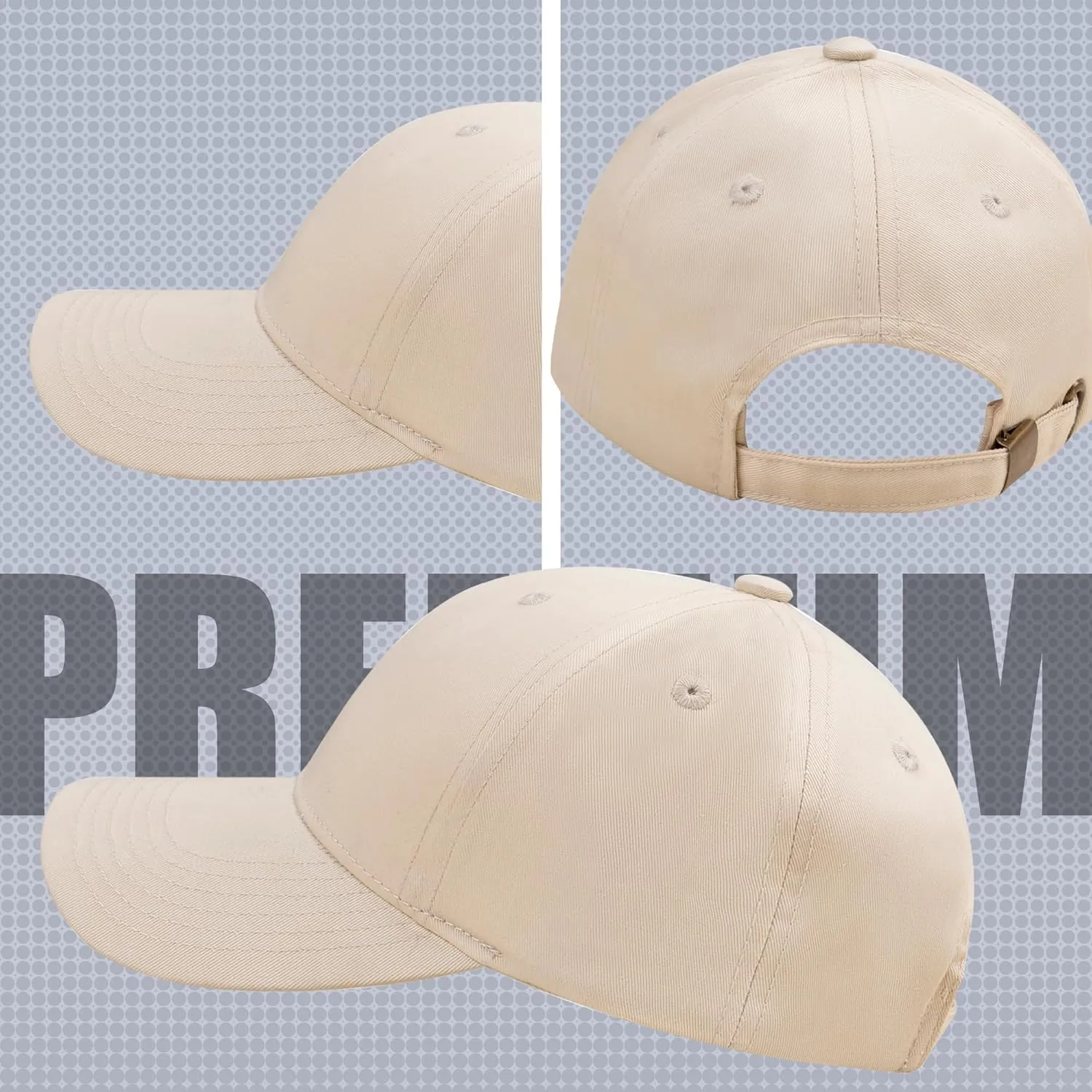 Regular Baseball Cap for Men & Women | Adjustable Plain Hat for Sun Protection, Unisex Classic Sports Cap with Custom Fit