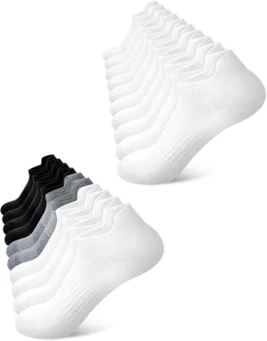 SIXDAYSOX Ankle Socks Womens Thin Breathable No Show Low Cut Cotton Socks 10 Pairs 6-9