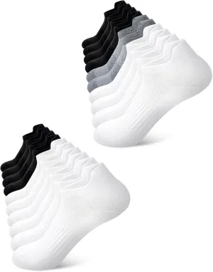 SIXDAYSOX Ankle Socks Womens Thin Breathable No Show Low Cut Cotton Socks 10 Pairs 6-9