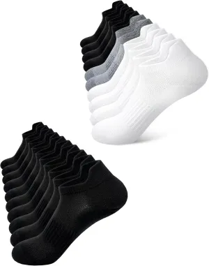 SIXDAYSOX Ankle Socks Womens Thin Breathable No Show Low Cut Cotton Socks 10 Pairs 6-9