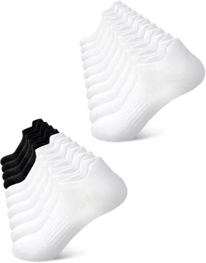 SIXDAYSOX Ankle Socks Womens Thin Breathable No Show Low Cut Cotton Socks 10 Pairs 9-11