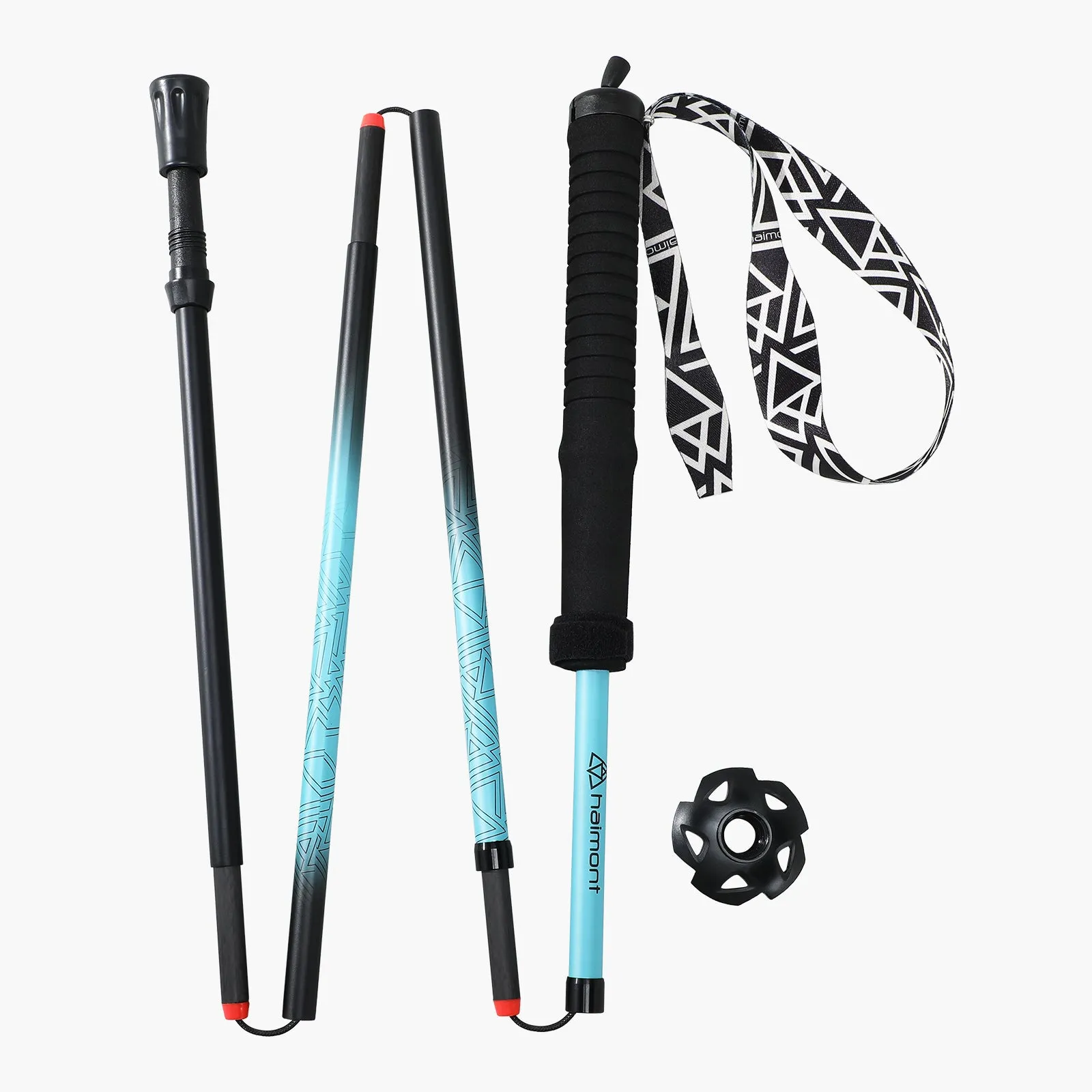 Ultralight Carbon-Aluminum Trekking Poles  Foldable Trail Running Poles for Speed & Stability