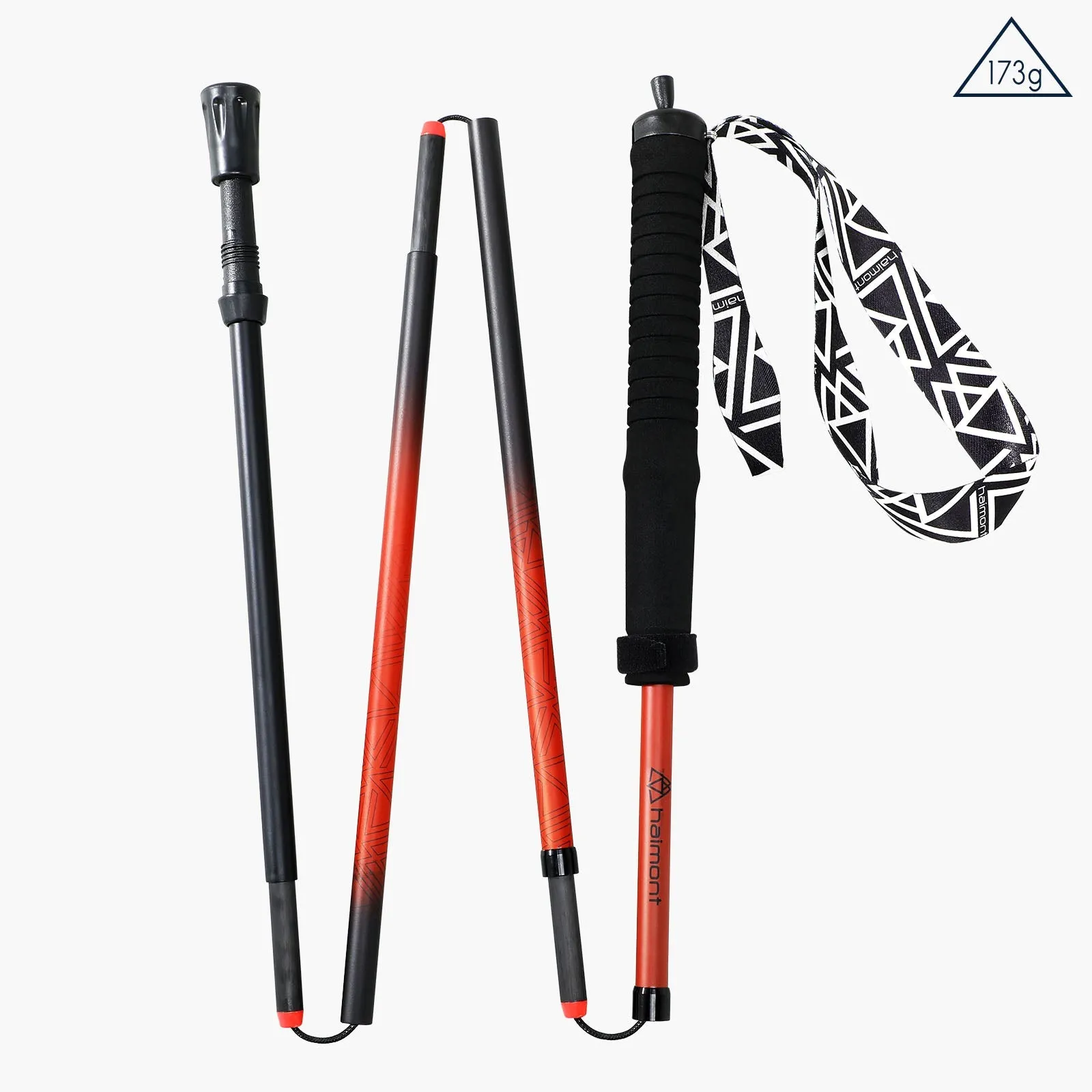 Ultralight Carbon-Aluminum Trekking Poles  Foldable Trail Running Poles for Speed & Stability