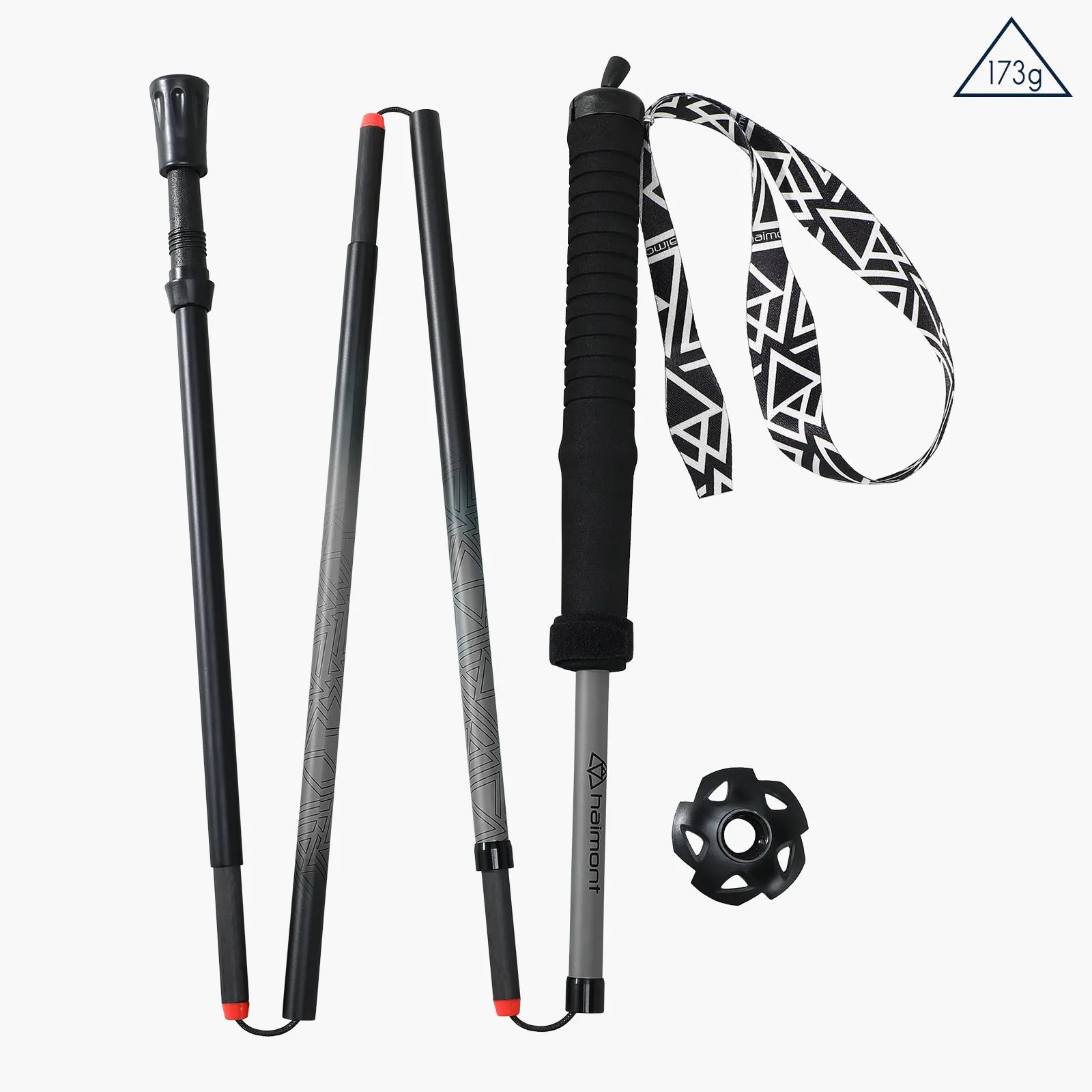 Ultralight Carbon-Aluminum Trekking Poles  Foldable Trail Running Poles for Speed & Stability