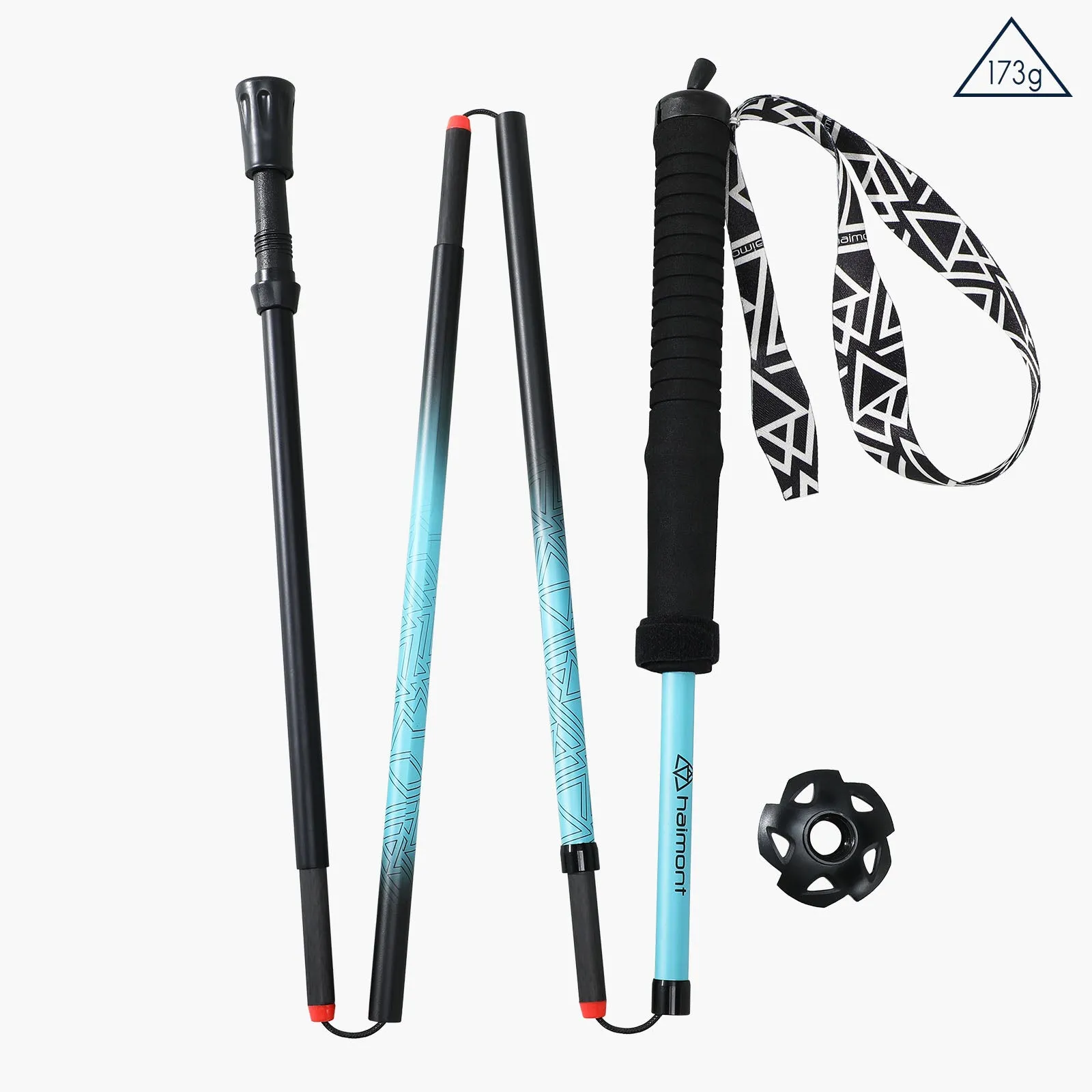 Ultralight Carbon-Aluminum Trekking Poles  Foldable Trail Running Poles for Speed & Stability