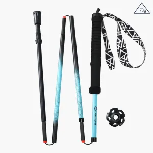 Ultralight Carbon-Aluminum Trekking Poles  Foldable Trail Running Poles for Speed & Stability