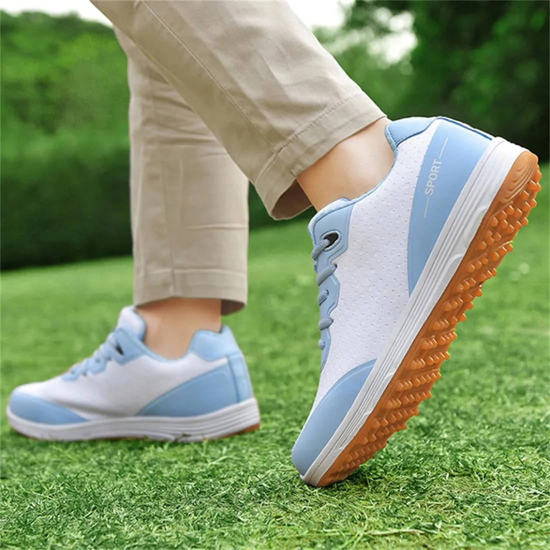 VEACAM Golf Shoes for Men, Spikeless Golf Sport Footwears Anti Slip Golfing Training Sneakers Lightweight Mens Golf Trainers