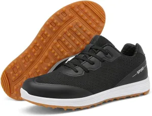 VEACAM Golf Shoes for Men, Spikeless Golf Sport Footwears Anti Slip Golfing Training Sneakers Lightweight Mens Golf Trainers