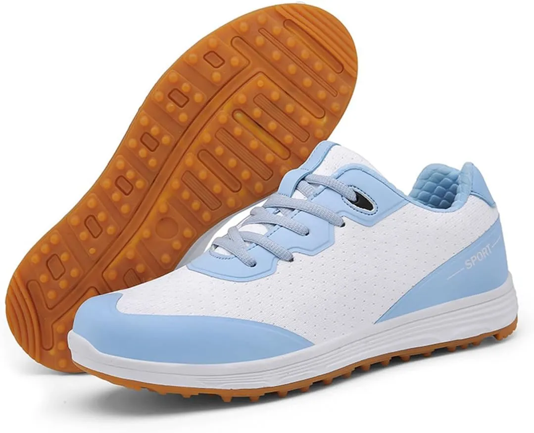 VEACAM Golf Shoes for Men, Spikeless Golf Sport Footwears Anti Slip Golfing Training Sneakers Lightweight Mens Golf Trainers