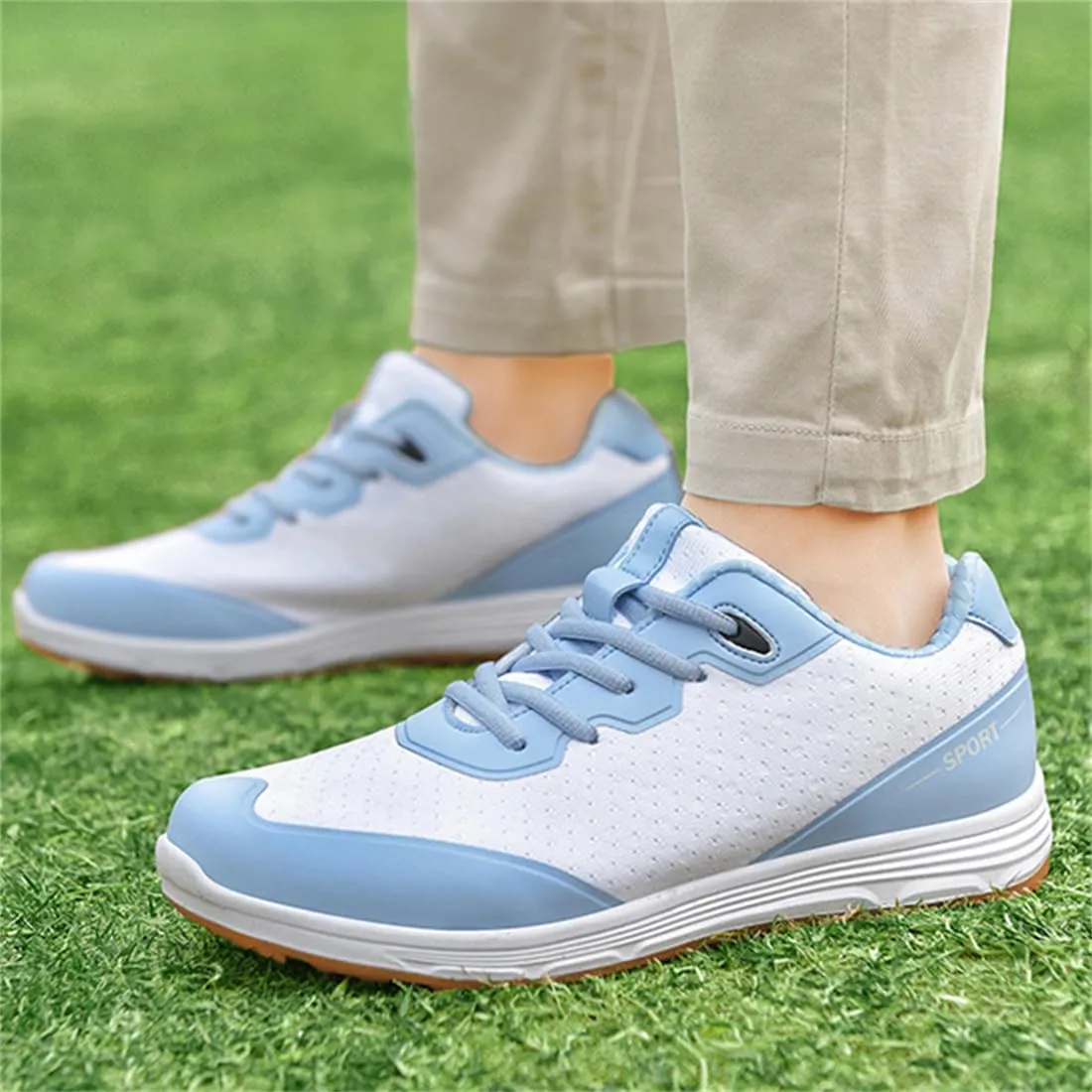 VEACAM Golf Shoes for Men, Spikeless Golf Sport Footwears Anti Slip Golfing Training Sneakers Lightweight Mens Golf Trainers