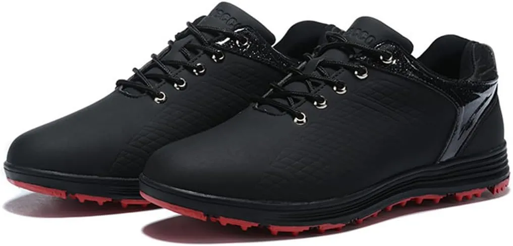 VEACAM Mens Golf Shoes Professional Outdoor Waterproof Spikless Golf Trainers for Men Lightweight Anti Slip Golfers Sneakers