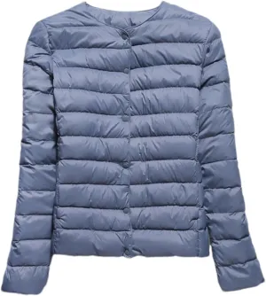 Women Duck Down Jacket Ultra Light Slim Short Coat Autumn Winter Thin Puffer Jacket
