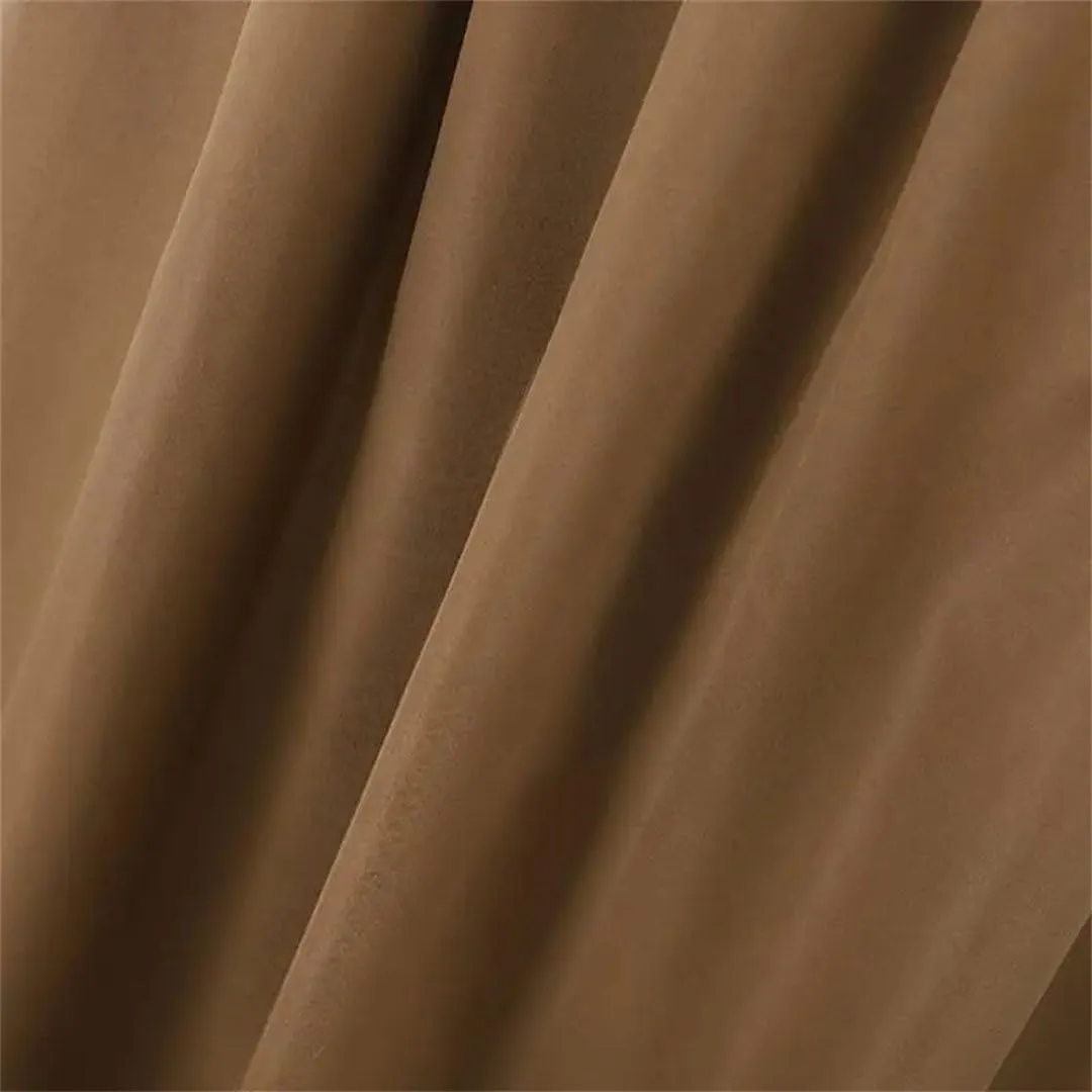 Women High Waist Spring Vintage Office Pleating Swing Skirt Holiday Loose Solid Maxi Skirt