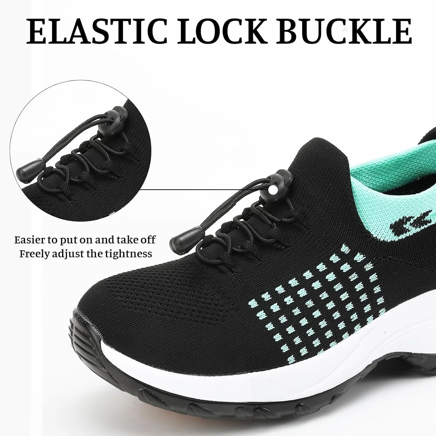 Women Orthopedic Sneakers Slip On for Walking, Breathable Comfortable, Thick Bottom Air Cushion, Non Slip for Gym, Casual Ladies Athletic Shoe