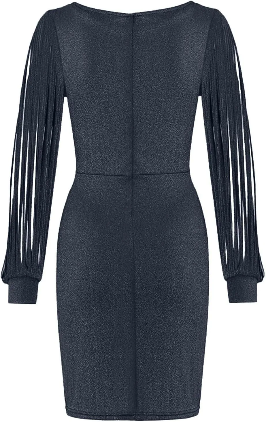 Women Sequin Bodycon Midi Dress Elegant Long Sleeve Cutout Party Evening Gown Formal Dresses