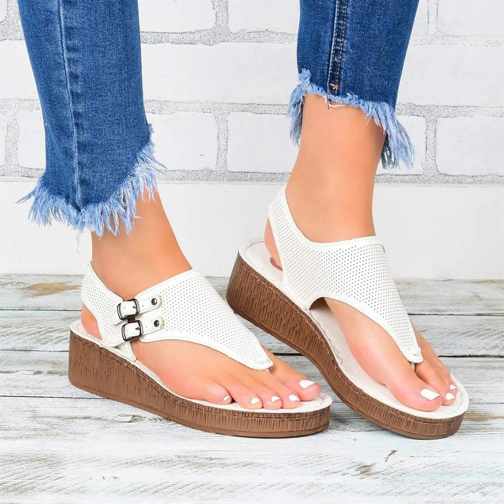 Womens Bohemian Flat Sandals Elastic Ankle Strap Dressy Summer Shoes Comfortable Beach Walking Slides Lightweight Casual Outdoor Footwear Orthopedic Shoes for Women