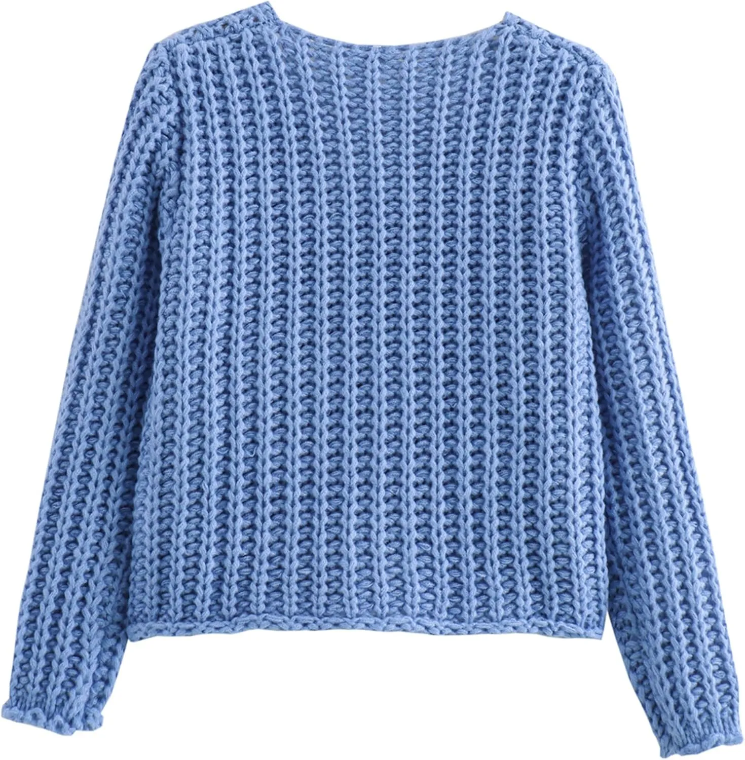 Womens Chunky Knit Cardigan Sweaters Long Sleeve Open Front Button Kitted Fall Jackets Coats