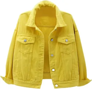 Women's Denim Jacket Spring Autumn Short Coat Jackets Casual Loose Tops Lady Outerwear