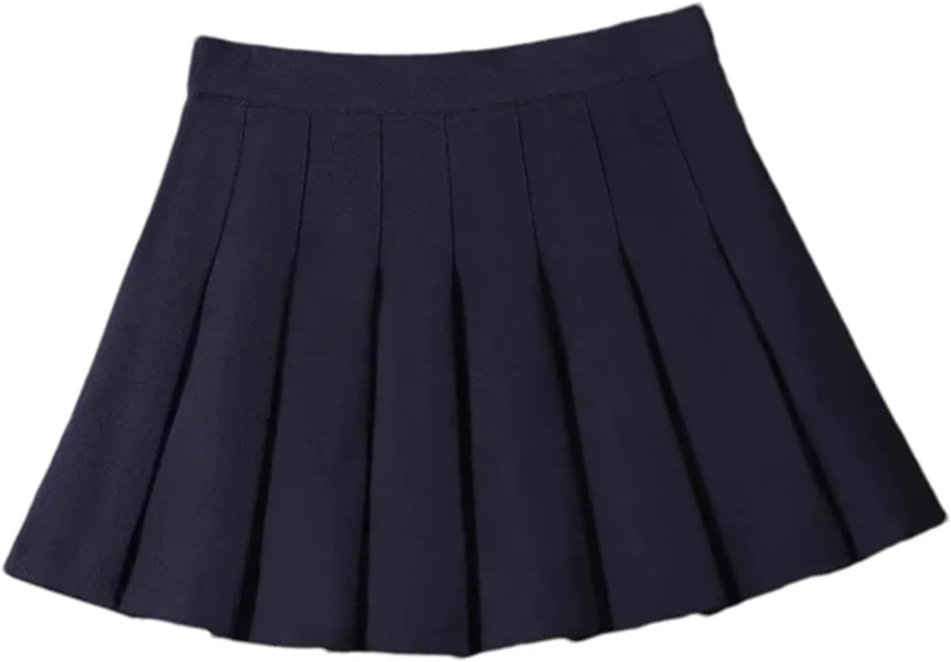 Women's Fashion Pleated A-Line Mini Short Skirt with Elastic Waist for Ladies Girls