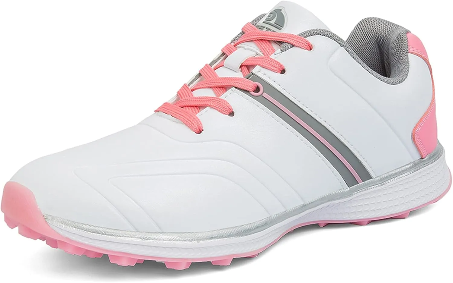 Women's Golf Shoes Spikeless Lace-Up Golf Trainers Waterproof Breathable Comfortable Lightweight