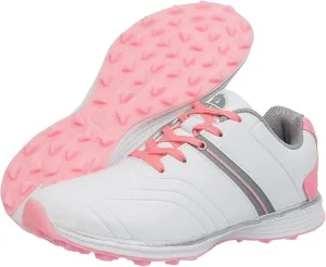 Women's Golf Shoes Spikeless Lace-Up Golf Trainers Waterproof Breathable Comfortable Lightweight