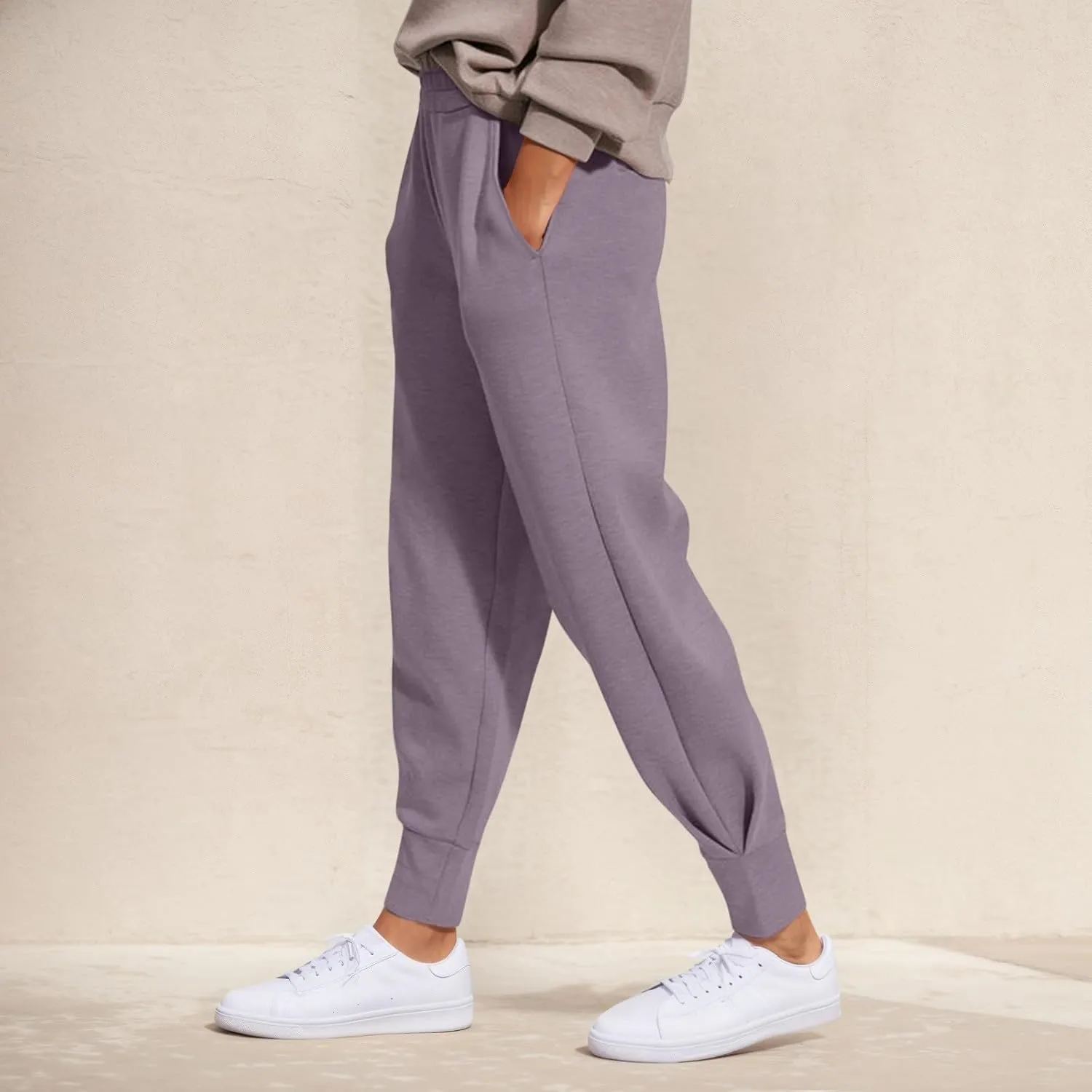 Womens Joggers with Pockets Fleece Lined Y2k Baggy Tapered Sweatpants Casual High Waisted Athletic Works Jogger Pants