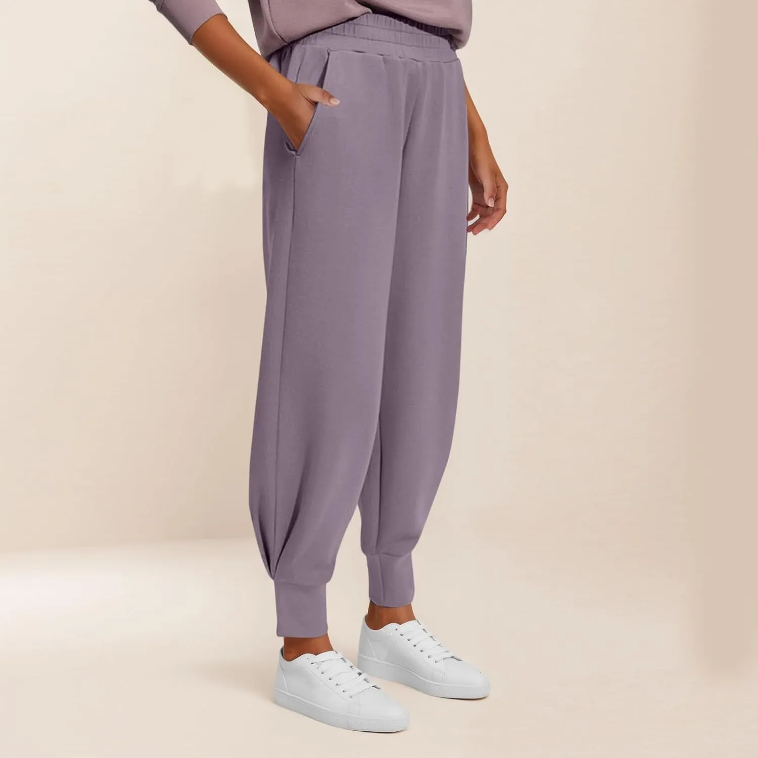 Womens Joggers with Pockets Fleece Lined Y2k Baggy Tapered Sweatpants Casual High Waisted Athletic Works Jogger Pants