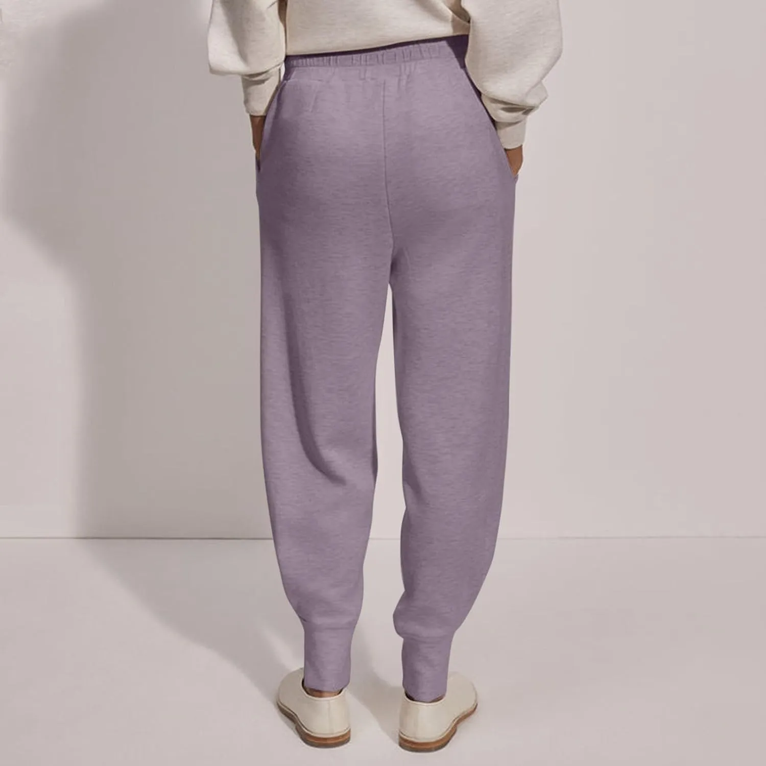 Womens Joggers with Pockets Fleece Lined Y2k Baggy Tapered Sweatpants Casual High Waisted Athletic Works Jogger Pants