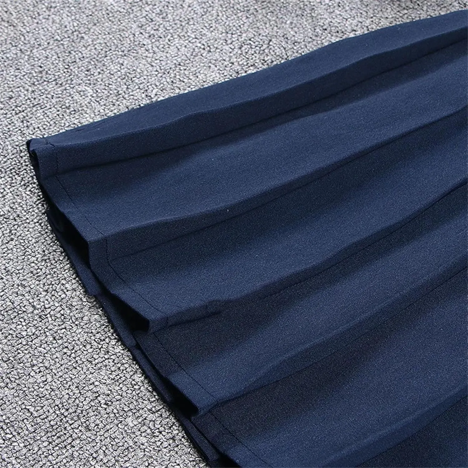 Women's Mini Pleated Skirt Elastic High Waist Pleated Students School Uniform Skirts Cosplay Costumes
