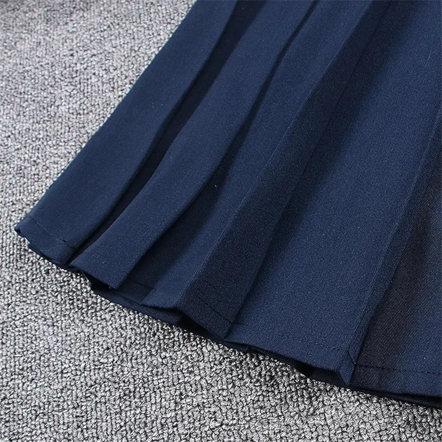 Women's Mini Pleated Skirt Elastic High Waist Pleated Students School Uniform Skirts Cosplay Costumes