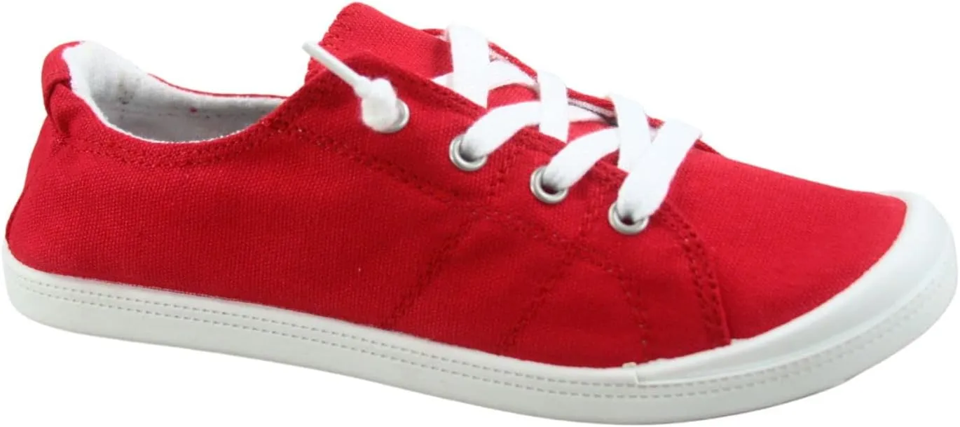 Womens Slip-On Low Top Casual Flat Heel Comfort Classic Walking Sneaker Shoes