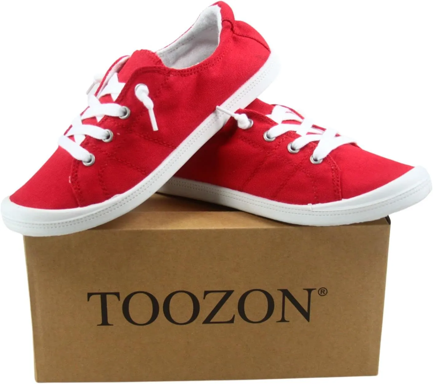 Womens Slip-On Low Top Casual Flat Heel Comfort Classic Walking Sneaker Shoes