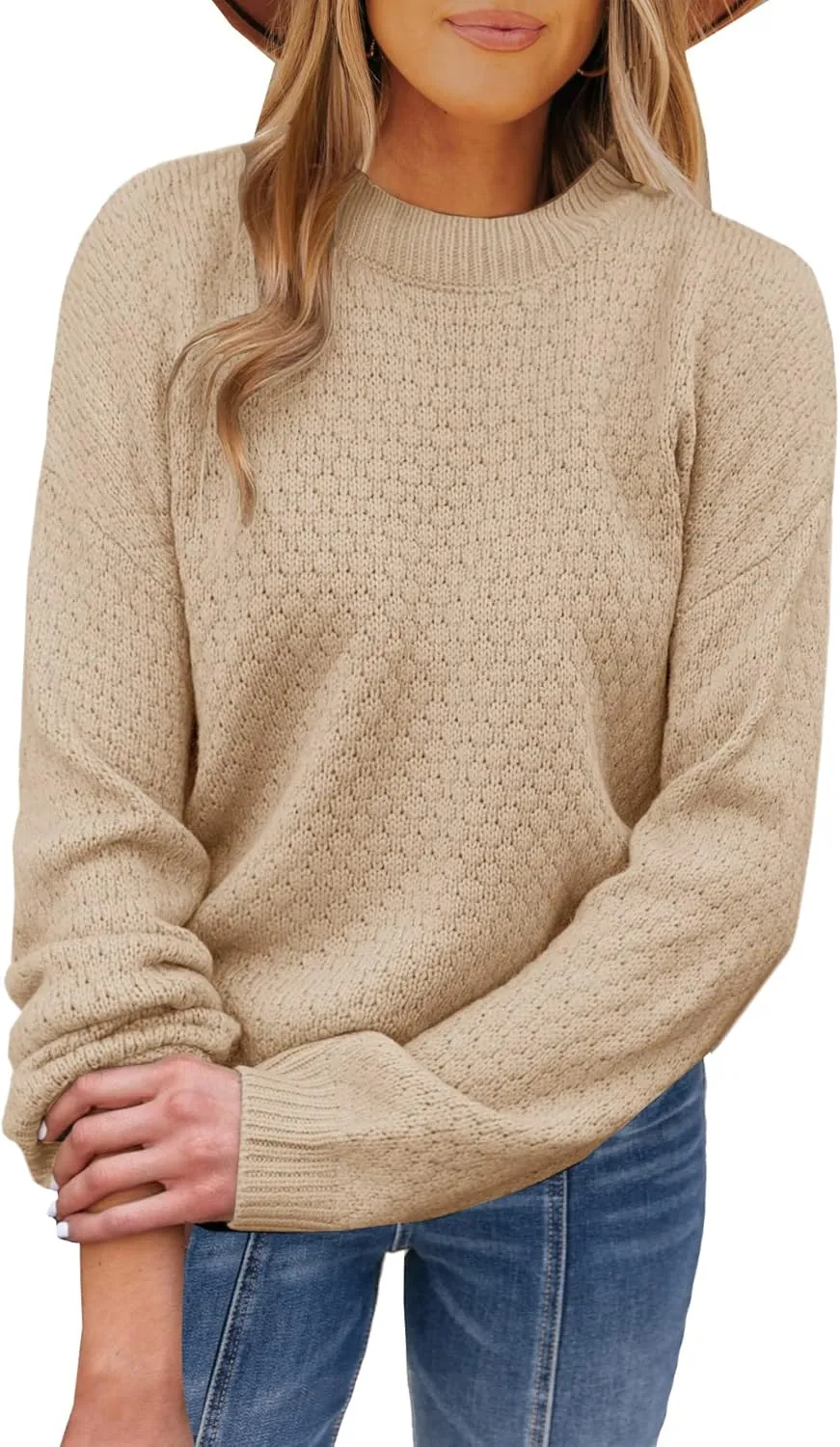 Womens Turtleneck Long Sleeve Knit Pullover Sweaters Solid Fall Winter Casual Spilt Hem Sweater Tops