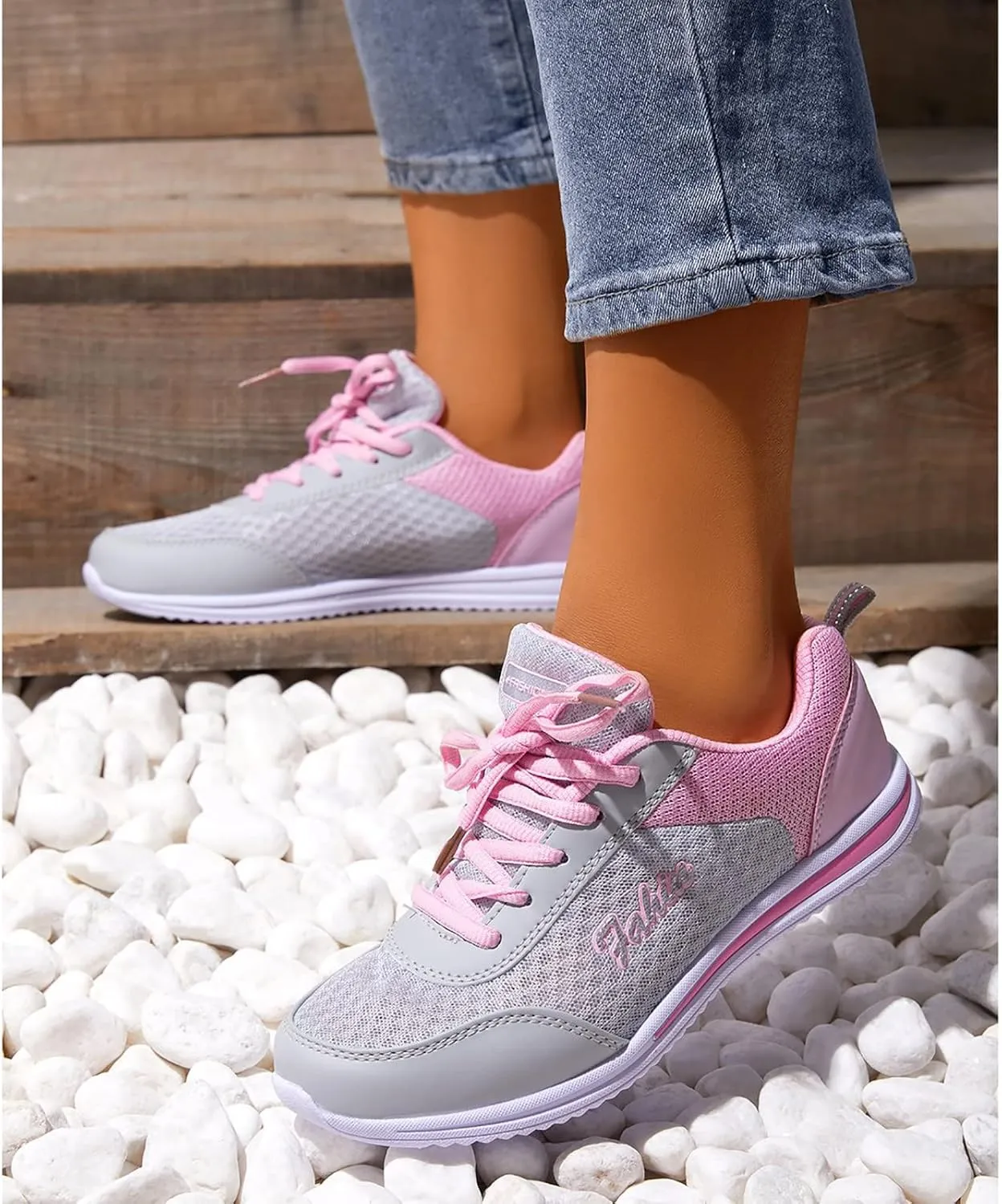 Womens Walking Tennis Shoes Comfortable Slip On Running Shoes Lightweight Casual Fashion Sneakers with Arch Support