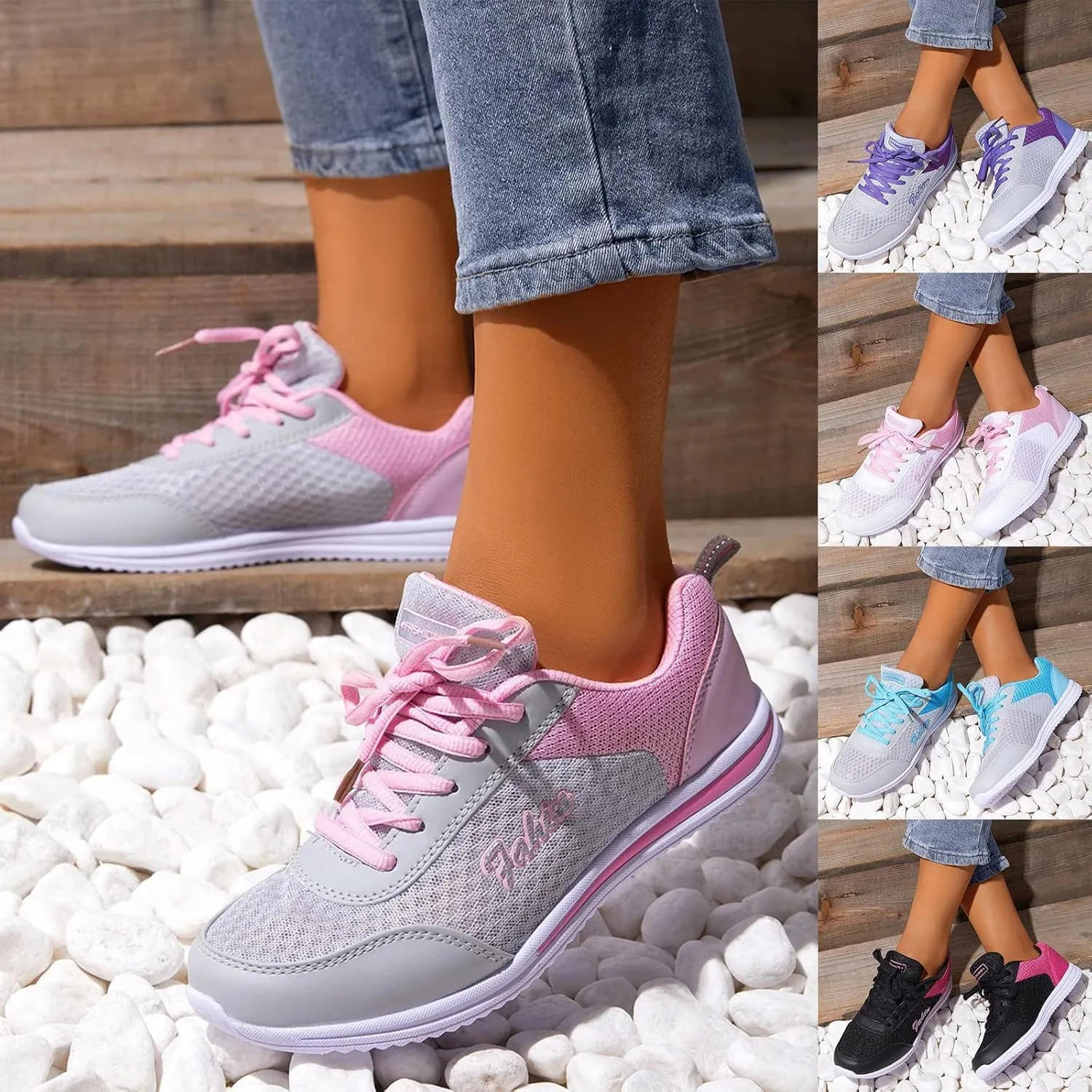 Womens Walking Tennis Shoes Comfortable Slip On Running Shoes Lightweight Casual Fashion Sneakers with Arch Support