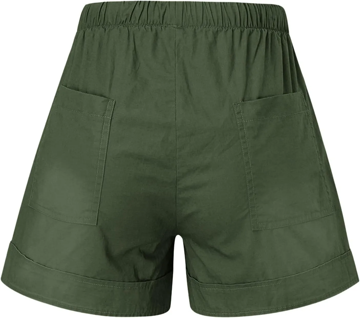Women's Wide Leg Shorts Without Pockets Lightweight High Waisted Adjustable Tie Knot Loose Summer Cute Trousers