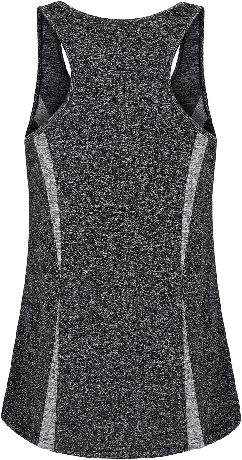 Womens Workout Tank Top Trendy Casual Scoop Neck Racerback Running Yoga Fitness Exercise Tops