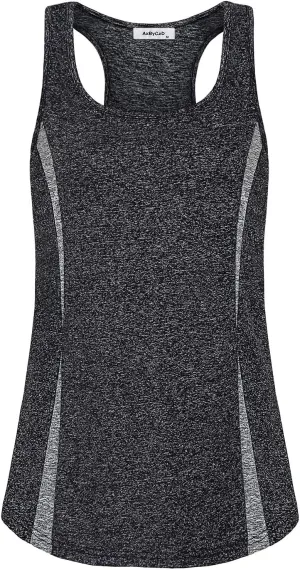 Womens Workout Tank Top Trendy Casual Scoop Neck Racerback Running Yoga Fitness Exercise Tops